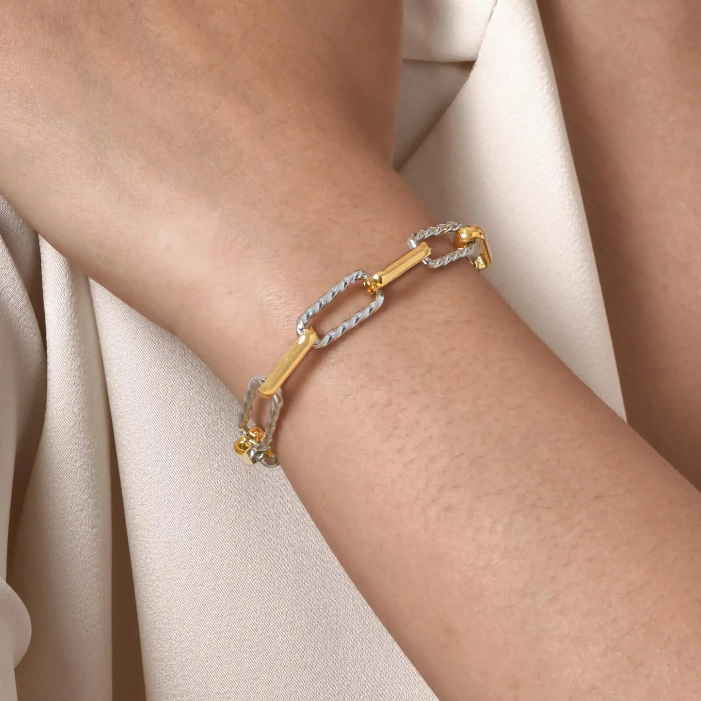Minimalist Chain Bracelet for Men Women,Stackable 18k Gold Plated Chain Wristband,Dainty  Chic Jewelry Gift to Him Her